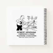 Tischler und Tischrechner Notizblock (Rückseite)