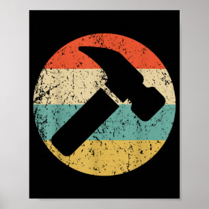 Tischler Vintage Retro Hammer Poster