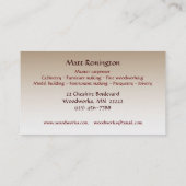 Tischler Visitenkarte (Rückseite)