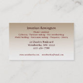 Tischler Visitenkarte (Rückseite)