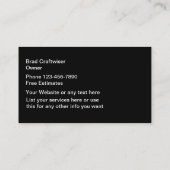 Tischler-Visitenkarten Visitenkarte (Rückseite)