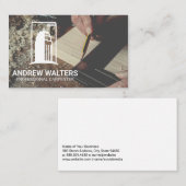 Tischler zur Messung eines Holzschnitts | Bau Visitenkarte (Vorne/Hinten)