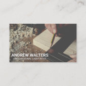 Tischler zur Messung eines Holzschnitts Visitenkarte (Vorderseite)