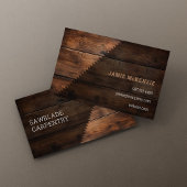Tischlerbau Holz rustikale Holzsäge Visitenkarte