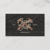 Tischlerbauwagen Rustikales Holz Visitenkarte (Vorderseite)