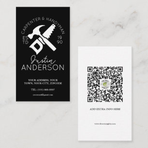 Tischlerdienstleistungen für kleine Unternehmen Visitenkarte