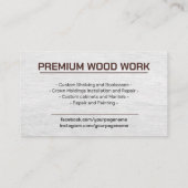 Tischlerdienstleistungen geometrische Holzkollekti Visitenkarte (Rückseite)