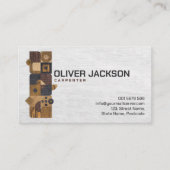 Tischlerdienstleistungen geometrische Holzkollekti Visitenkarte (Vorderseite)