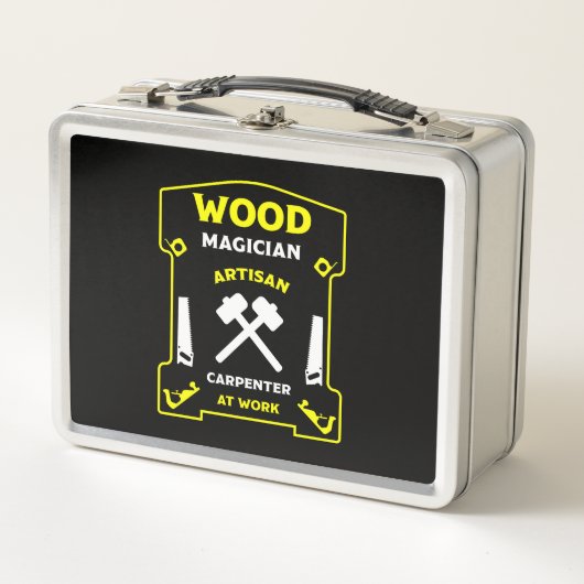 Tischlerei und Holzbearbeitung Metall Brotdose (Vorderseite)