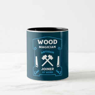 Tischlerei und Tischlergeschenk Zweifarbige Tasse