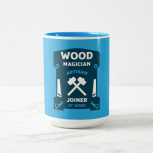 Tischlerei und Tischlergeschenk Zweifarbige Tasse