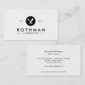 Tischlerhammer , Rohrschlüssel, Rundsäge-Logo Visitenkarte (Vorne/Hinten)