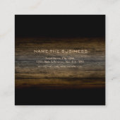 Tischlerholz-Beruflich-Werkzeug Holz Quadratische Visitenkarte (Rückseite)