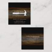 Tischlerholz-Beruflich-Werkzeug Holz Quadratische Visitenkarte (Vorne/Hinten)