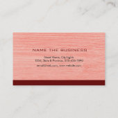 Tischlerholz-Beruflich-Werkzeug Holz Visitenkarte (Rückseite)