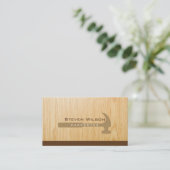 Tischlerholz-Beruflich-Werkzeug Holz Visitenkarte (Stehend Vorderseite)