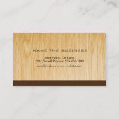 Tischlerholz-Beruflich-Werkzeug Holz Visitenkarte (Rückseite)