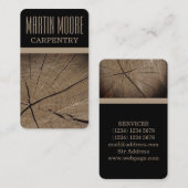 Tischlerholzarbeiten berufliche Abdeckung Visitenkarte (Vorne/Hinten)