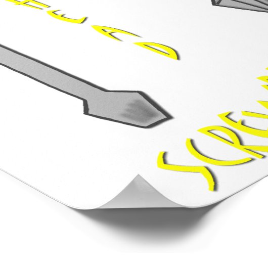 Tischlertools mit Cartoon Eyes Art Poster (Ecke)