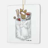 Tischlerverzierung Keramikornament (Links)