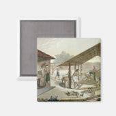 Tischlerwerkstatt in Kupang, Timor, Teller 6 von Magnet (Vorderseite/Rückseite)