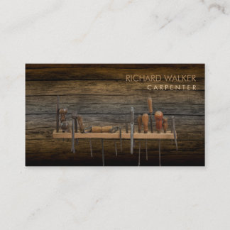 Tischlerwerkzeuge Berufliches Holz Visitenkarte