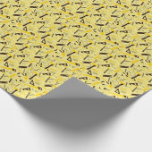 Tischlerwerkzeuge, Gelb- und Schwarz-Holz Geschenkpapier (Ecke)