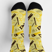 Tischlerwerkzeuge, Gelb- und Schwarz-Holz Socken (Oben)