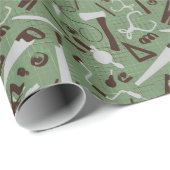 Tischlerwerkzeuge, Holzbearbeitung Geschenkpapier (Rolleneckpunkt)