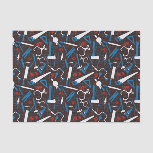 Tischlerwerkzeuge, Holzbearbeitung Seidenpapier (Vorderseite)