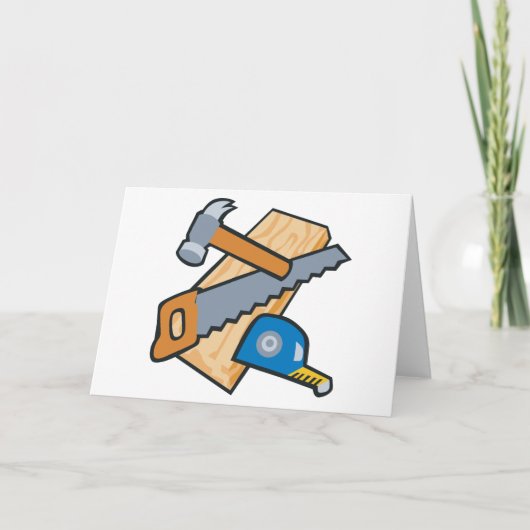 Tischlerwerkzeuge Karte (Vorderseite)