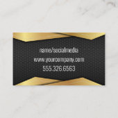 Tischlerwerkzeuge und Gold Black Metal Visitenkarte (Rückseite)