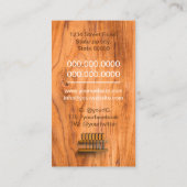 Tischlerwerkzeuge Visitenkarte (Rückseite)