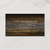 Tischlerwoodworker-berufliches Werkzeug-rustikales Visitenkarte (Rückseite)