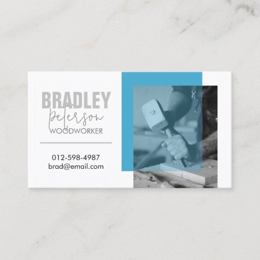 Tischlerwoodworker - individualisierbares Bild Visitenkarte (Vorderseite)