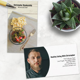 Tischmahlzeiten aus Holz, kundenspezifisches Foto Visitenkarte