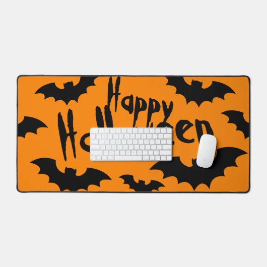Tischmatte aus Halloween und Orange Schreibtischunterlage (Tastatur & Maus)