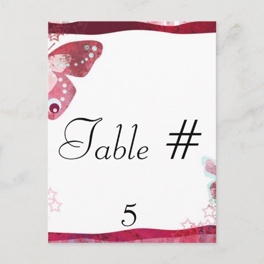 Tischnummer (Vorderseite)