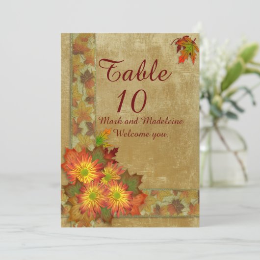 Tischnummer (Stehend Vorderseite)