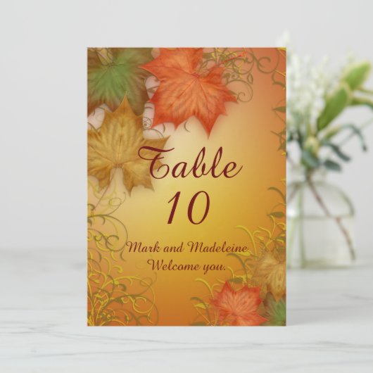 Tischnummer (Stehend Vorderseite)