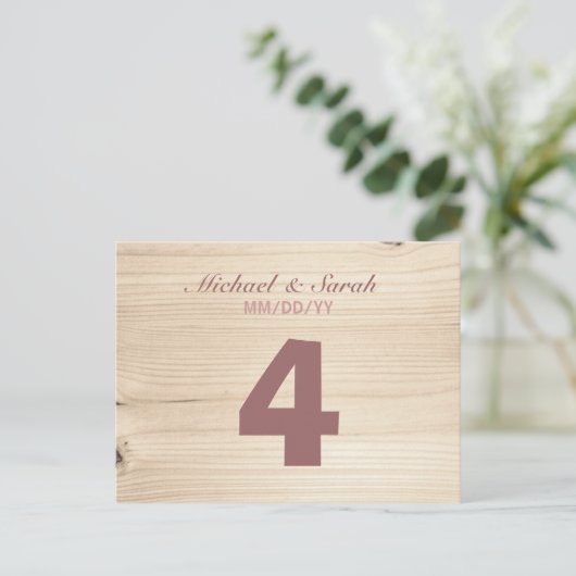 Tischnummer (Stehend Vorderseite)