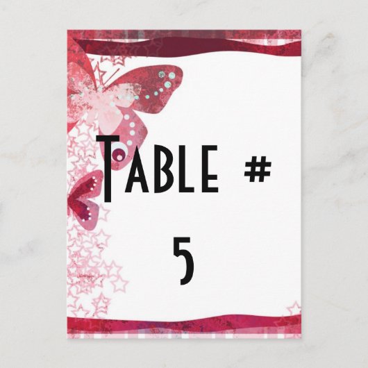 Tischnummer (Vorderseite)