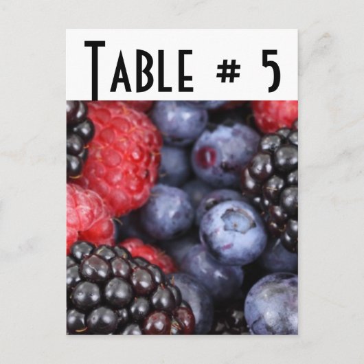 Tischnummer (Vorderseite)