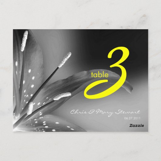 Tischnummer (Rückseite)