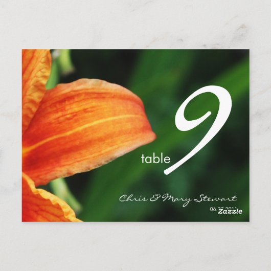 Tischnummer (Rückseite)