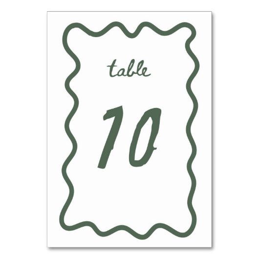 Tischnummer 10 (Vorderseite)