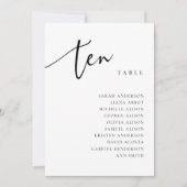 Tischnummer 10 Zehn Sitzkarten (Vorderseite)