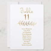 Tischnummer 11: Columned Gold Effect Chart (Rückseite)