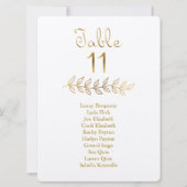 Tischnummer 11: Columned Gold Effect Chart (Vorderseite)