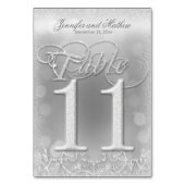 Tischnummer 11 Elegante Silver Imitate Glitzer (Rückseite)